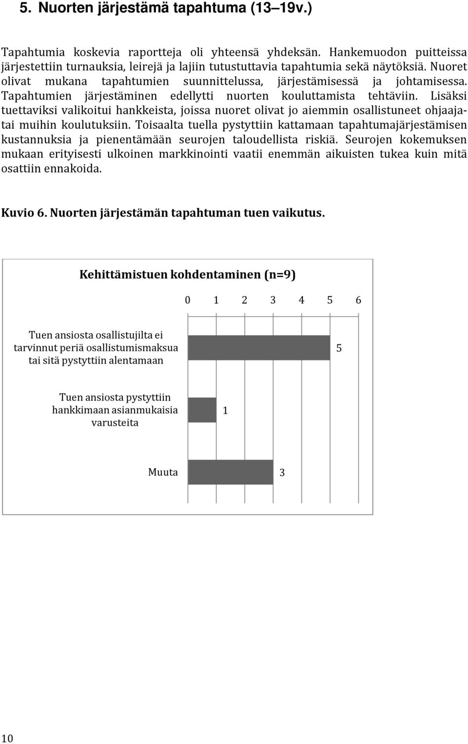 Tapahtumien järjestäminen edellytti nuorten kouluttamista tehtäviin. Lisäksi tuettaviksi valikoitui hankkeista, joissa nuoret olivat jo aiemmin osallistuneet ohjaajatai muihin koulutuksiin.