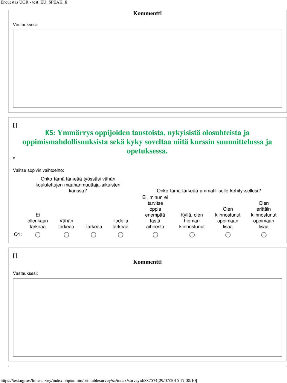 soveltaa niitä kurssin suunnittelussa ja opetuksessa.