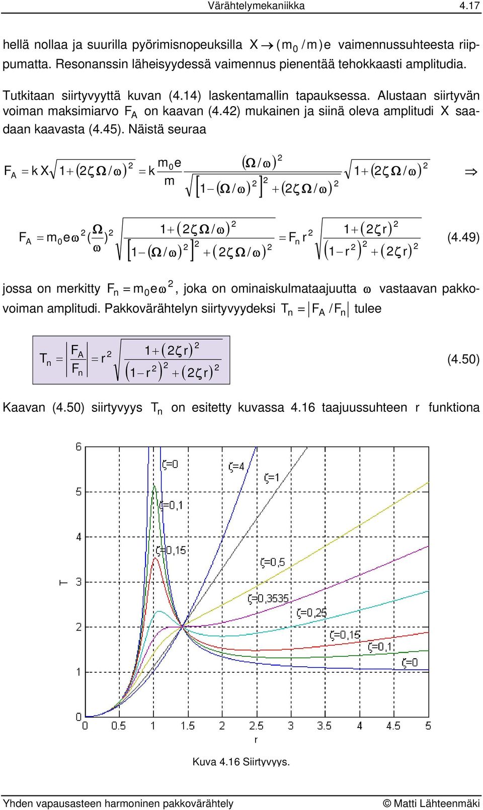 Näisä seuaa ( / ) ( / ) e A k + ( ζ / ) = k + / [ ] + ( ζ / ) ( ζ ) = A + ( ζ / ) ( / ) + [ ] ( ζ / ) ( ζ ) + = e ( ) = (4.