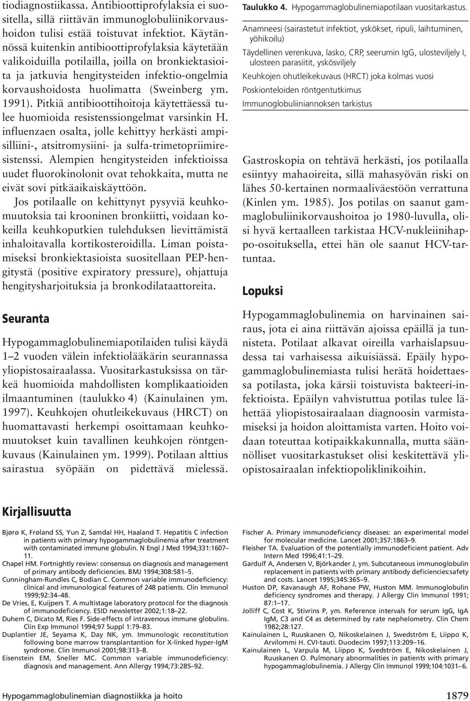 1991). Pitkiä antibioottihoitoja käytettäessä tulee huomioida resistenssiongelmat varsinkin H.