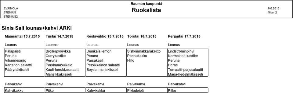 2015 Keskiviikko 15.7.