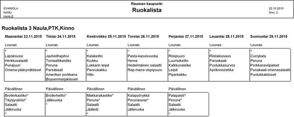 2015 Keskiviikko 25.11.