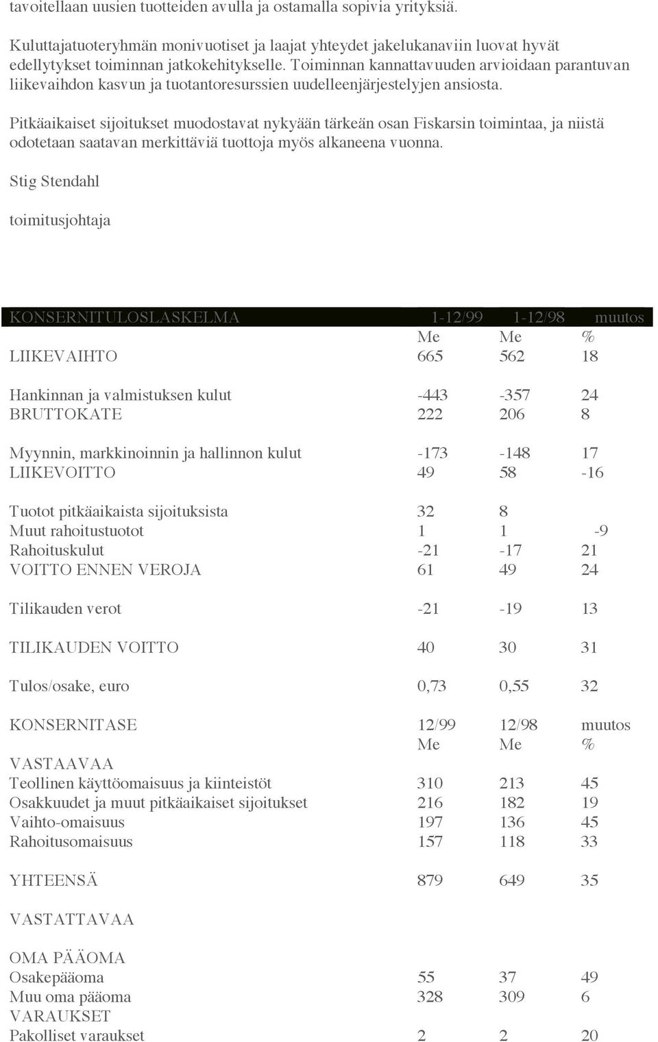 Pitkäaikaiset sijoitukset muodostavat nykyään tärkeän osan Fiskarsin toimintaa, ja niistä odotetaan saatavan merkittäviä tuottoja myös alkaneena vuonna.