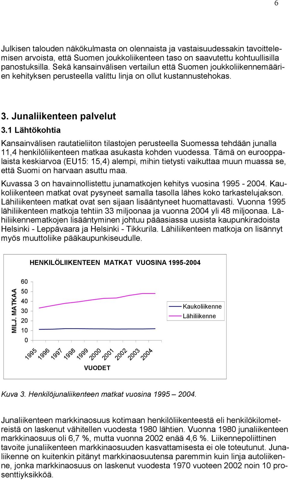 1 Lähtökohtia Kansainvälisen rautatieliiton tilastojen perusteella Suomessa tehdään junalla 11,4 henkilöliikenteen matkaa asukasta kohden vuodessa.