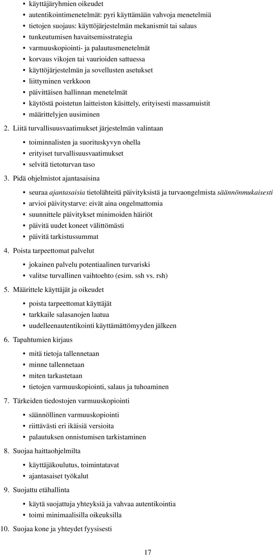 käsittely, erityisesti massamuistit määrittelyjen uusiminen 2.