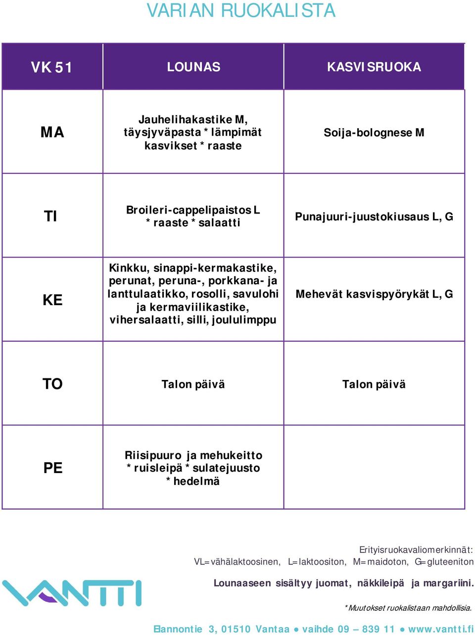 perunat, peruna-, porkkana- ja lanttulaatikko, rosolli, savulohi ja kermaviilikastike, vihersalaatti, silli,