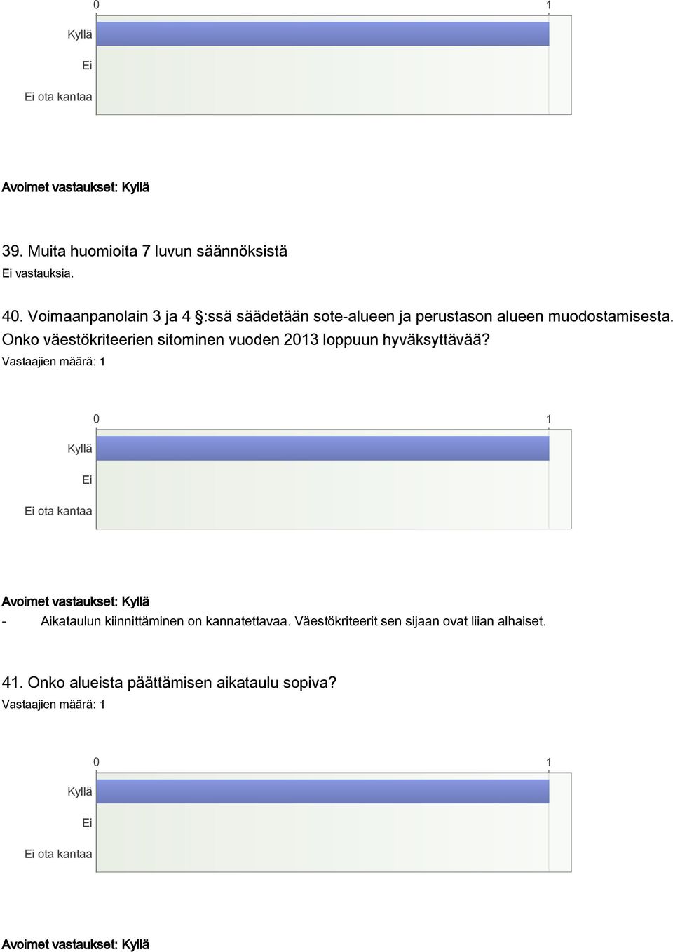 Onko väestökriteerien sitominen vuoden 2013 loppuun hyväksyttävää?