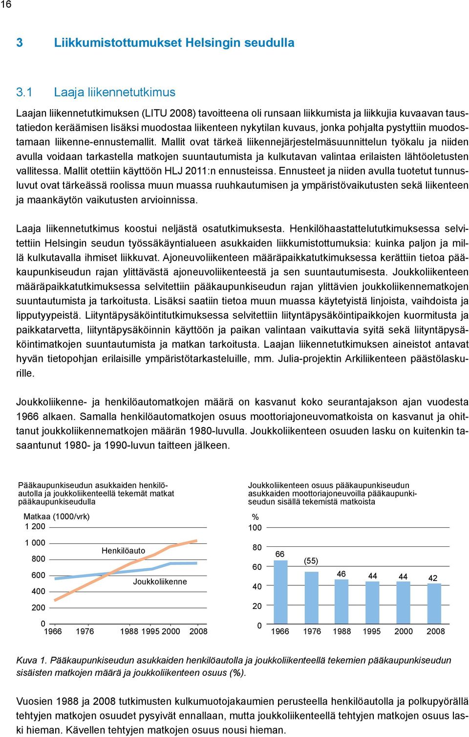 pohjalta pystyttiin muodostamaan liikenne-ennustemallit.