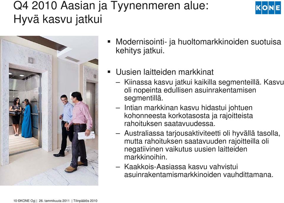 Intian markkinan kasvu hidastui johtuen kohonneesta korkotasosta ja rajoitteista rahoituksen saatavuudessa.