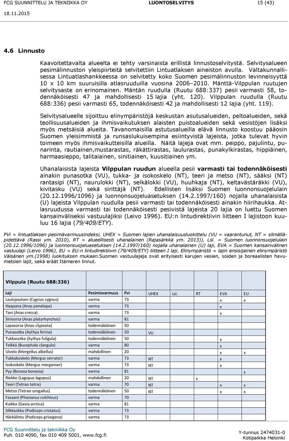 Valtakunnallisessa Lintuatlashankkeessa on selvitetty koko Suomen pesimälinnuston levinneisyyttä 10 x 10 km suuruisilla atlasruuduilla vuosina 2006 2010.