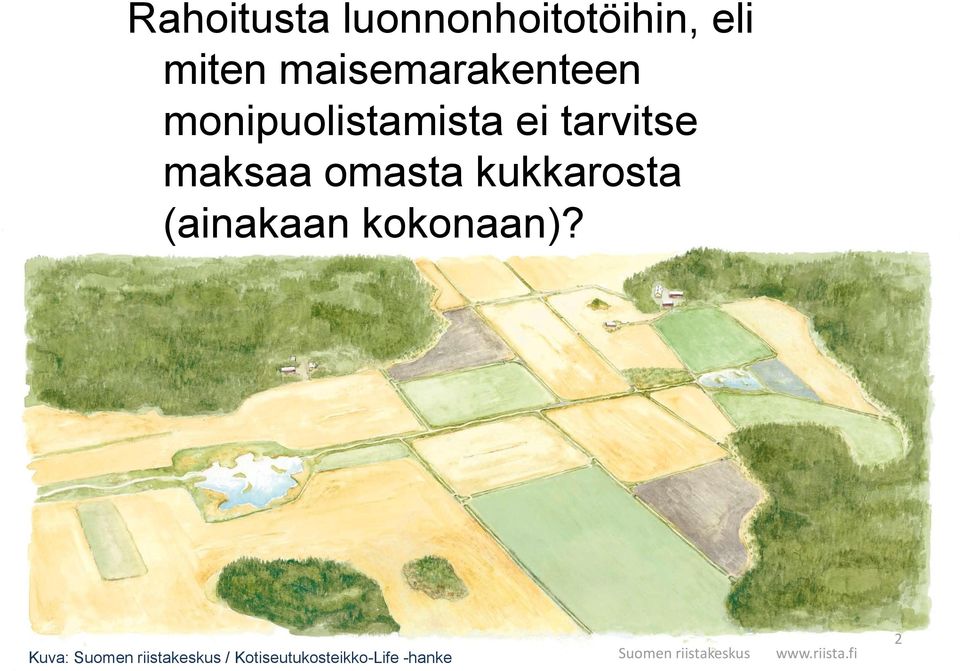 omasta kukkarosta (ainakaan kokonaan)?