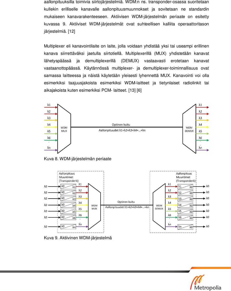 [12] Multiplexer eli kanavointilaite on laite, jolla voidaan yhdistää yksi tai useampi erillinen kanava siirrettäväksi jaetulla siirtotiellä.