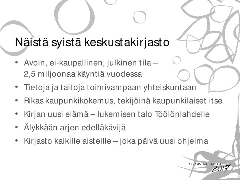 kaupunkikokemus, tekijöinä kaupunkilaiset itse Kirjan uusi elämä lukemisen talo