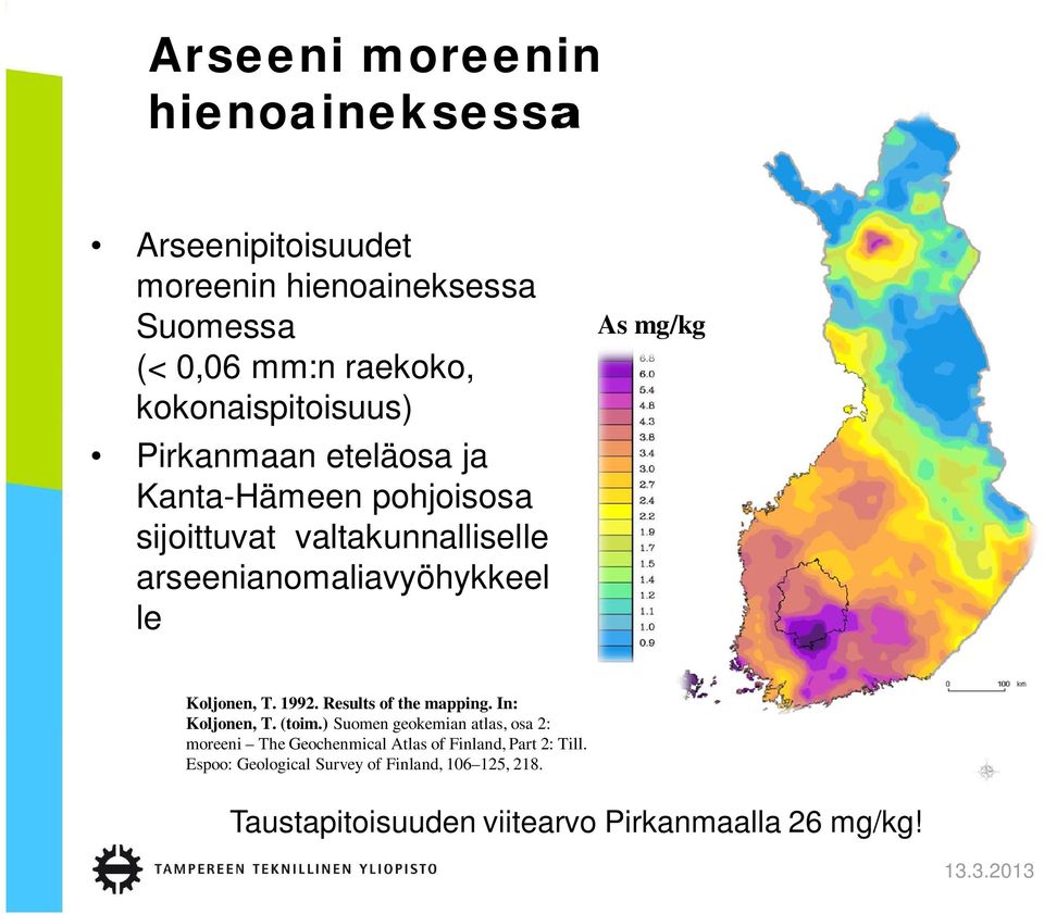 1992. Results of the mapping. In: Koljonen, T. (toim.