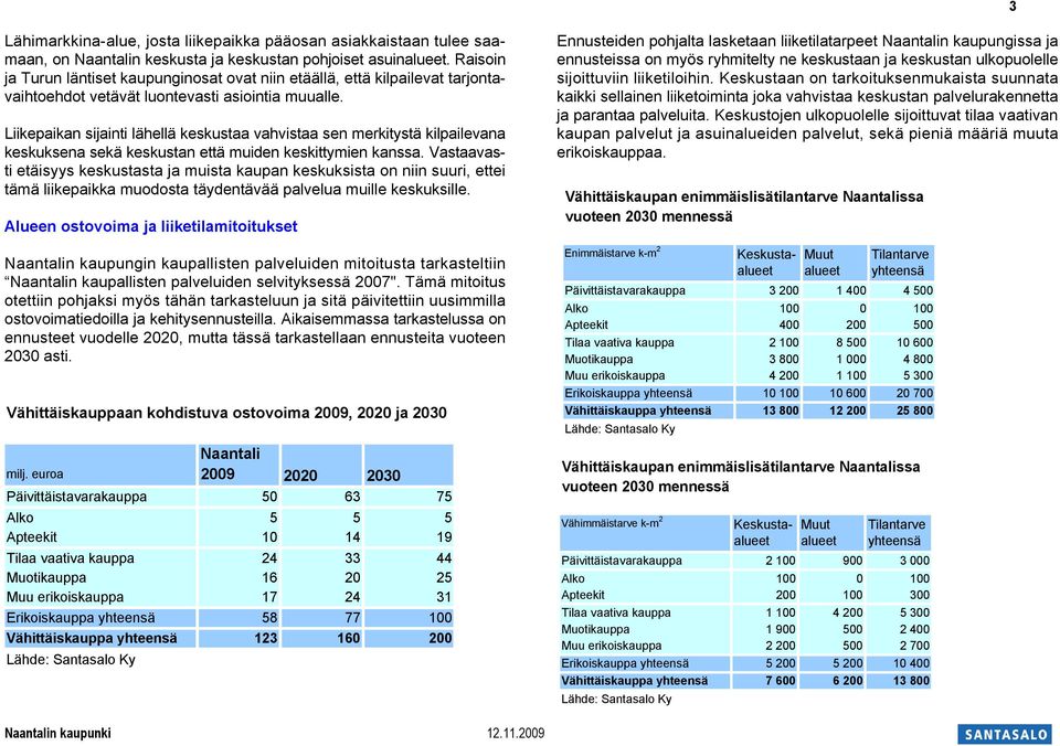 Liikepaikan sijainti lähellä keskustaa vahvistaa sen merkitystä kilpailevana keskuksena sekä keskustan että muiden keskittymien kanssa.