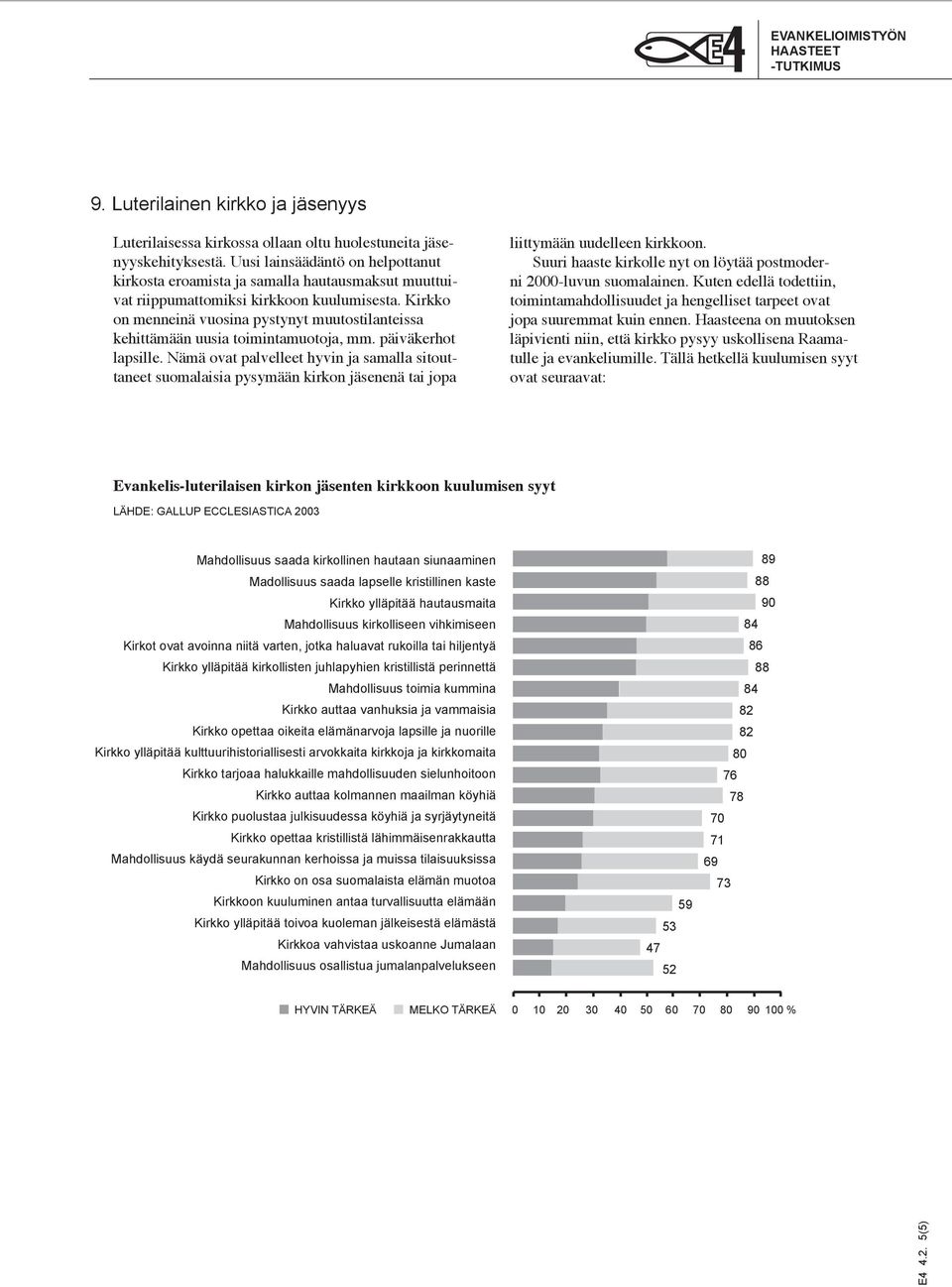 Kirkko on menneinä vuosina pystynyt muutostilanteissa kehittämään uusia toimintamuotoja, mm. päiväkerhot lapsille.