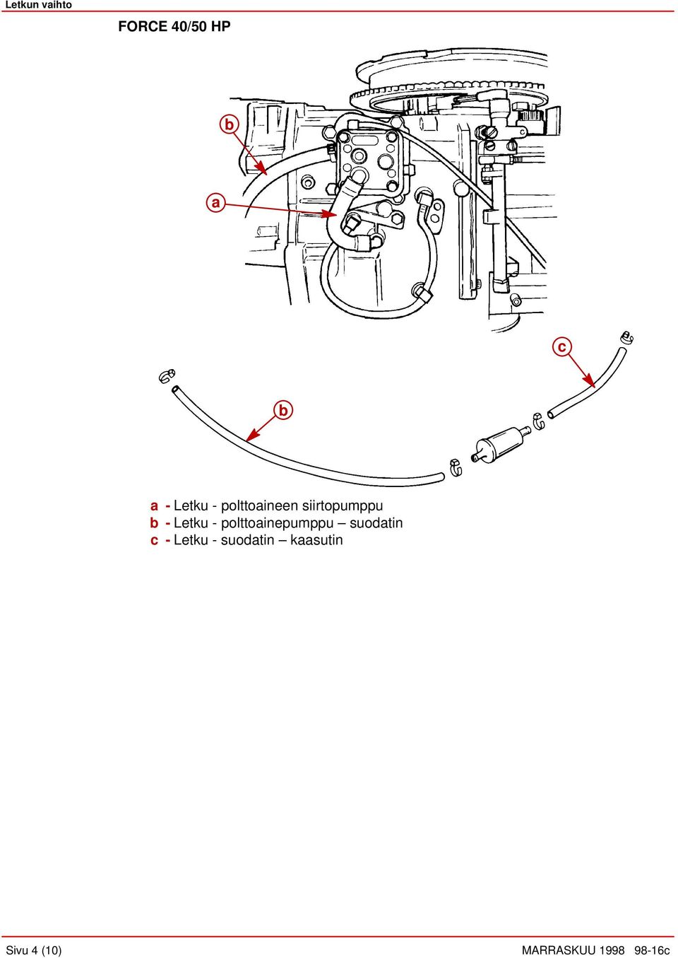 polttoinepumppu suodtin c -Letku -