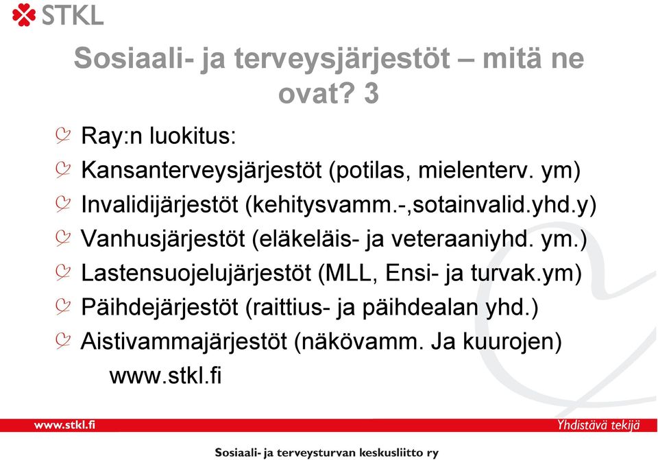 ym) Invalidijärjestöt (kehitysvamm.-,sotainvalid.yhd.