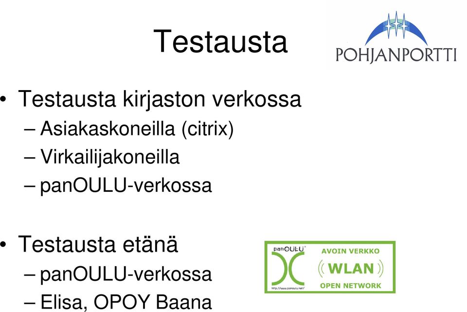 Virkailijakoneilla panoulu-verkossa