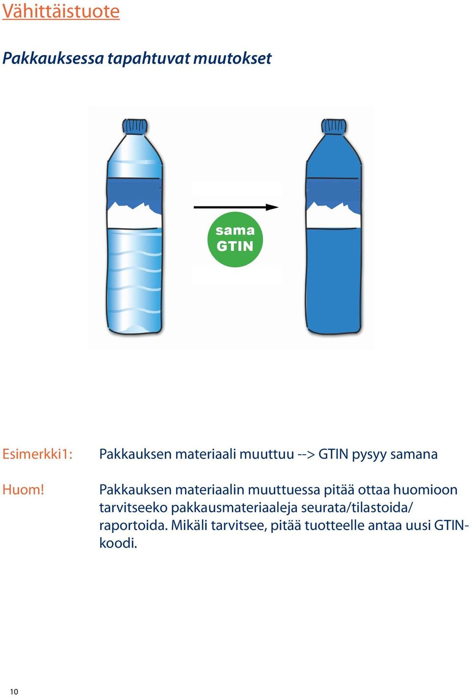 materiaalin muuttuessa pitää ottaa huomioon tarvitseeko