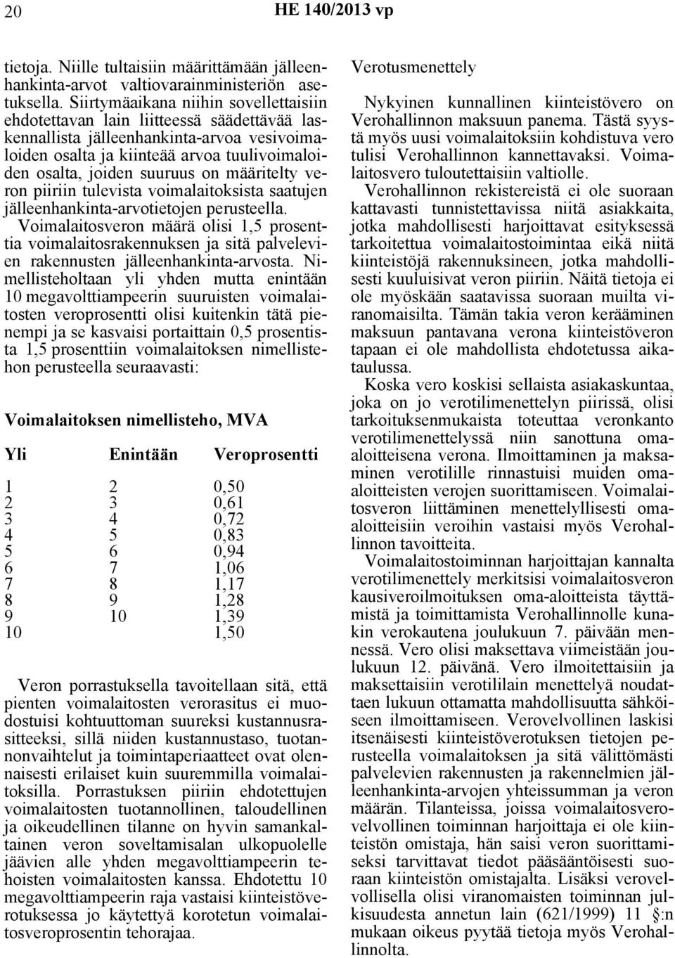 määritelty veron piiriin tulevista voimalaitoksista saatujen jälleenhankinta-arvotietojen perusteella.