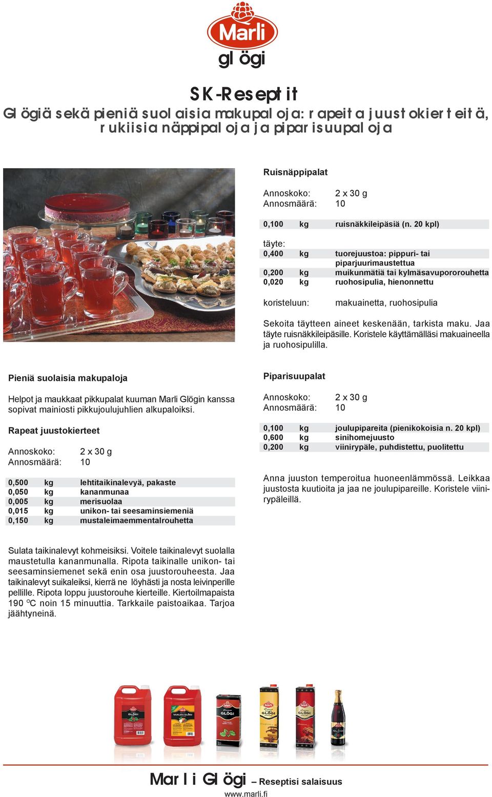 keskenään, tarkista maku. Jaa täyte ruisnäkkieipäsie. Koristee käyttämääsi makuaineea ja ruohosipuia.