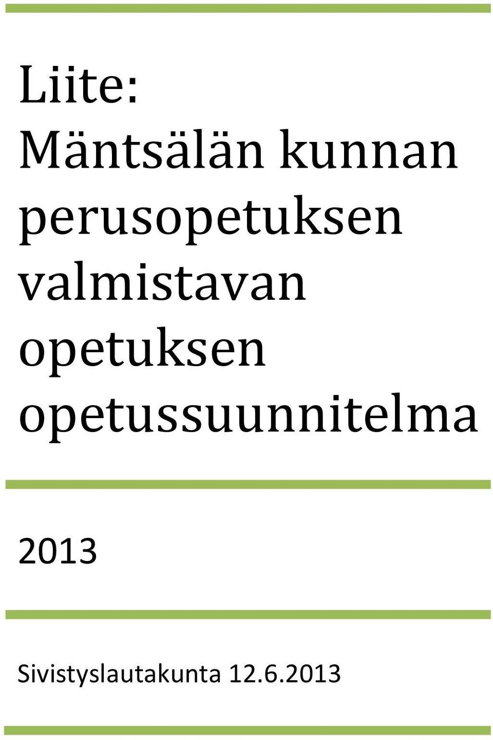 opetuksen opetussuunnitelma