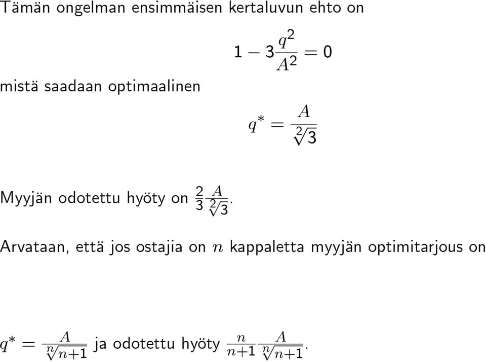 hyöty on 2 3 2 p 3.