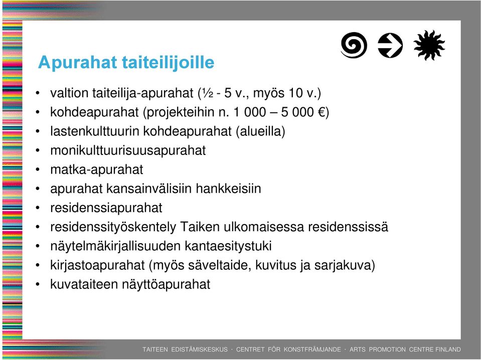 kansainvälisiin hankkeisiin residenssiapurahat residenssityöskentely Taiken ulkomaisessa residenssissä