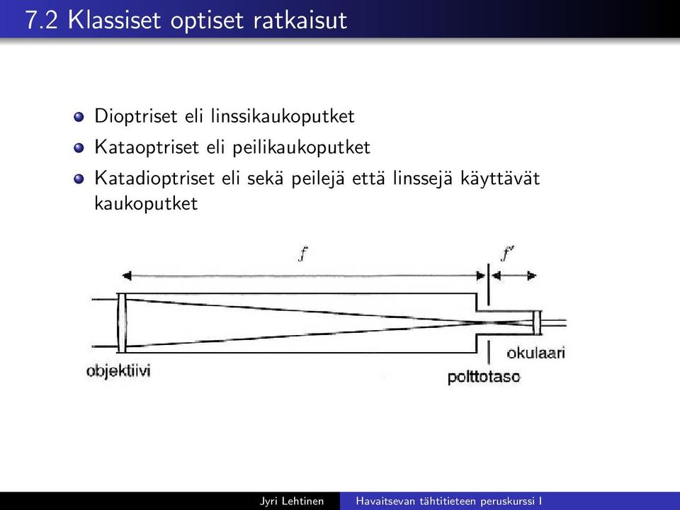 Kataoptriset eli peilikaukoputket