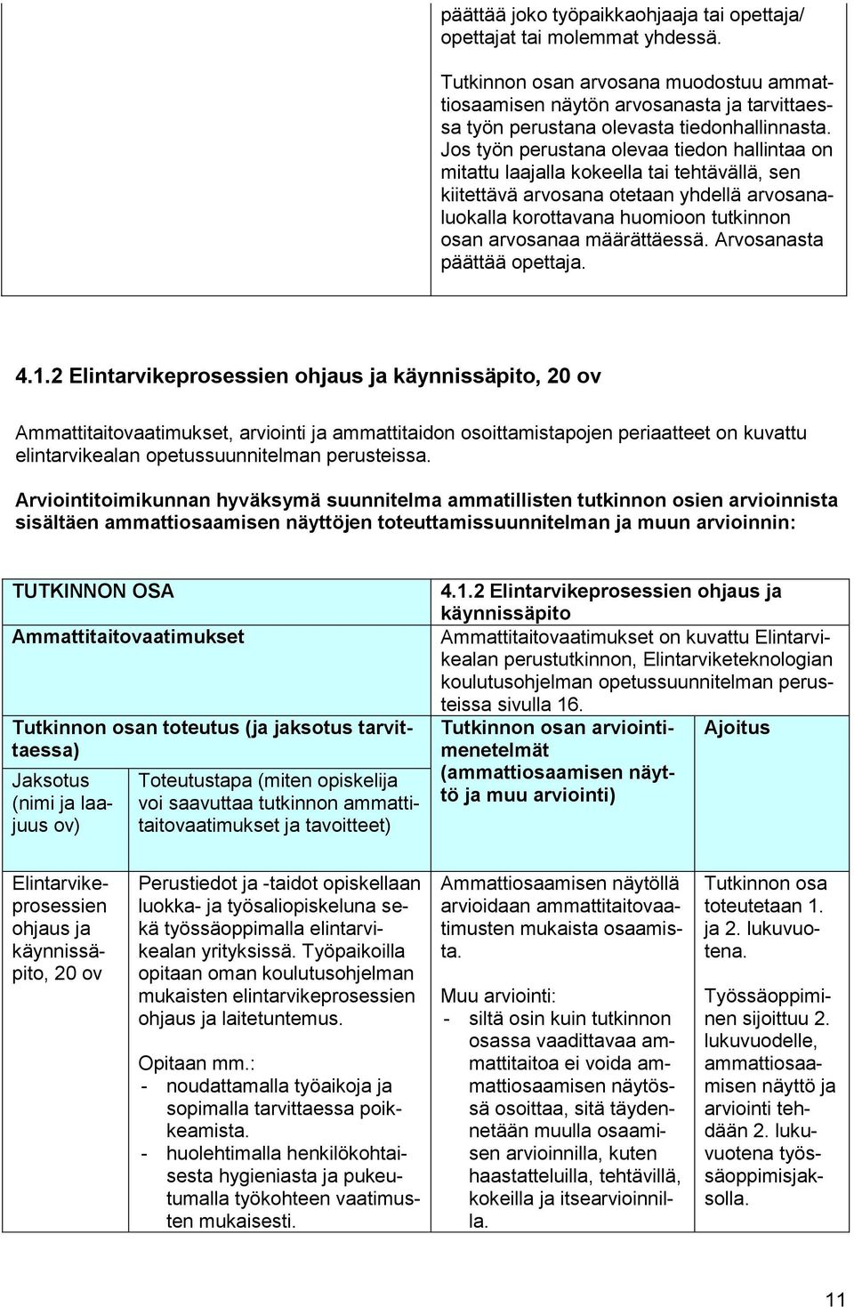 Jos työn perustana olevaa tiedon a on mitattu laajalla kokeella tai tehtävällä, sen kiitettävä arvosana otetaan yhdellä arvosanaluokalla korottavana huomioon tutkinnon osan arvosanaa määrättäessä.