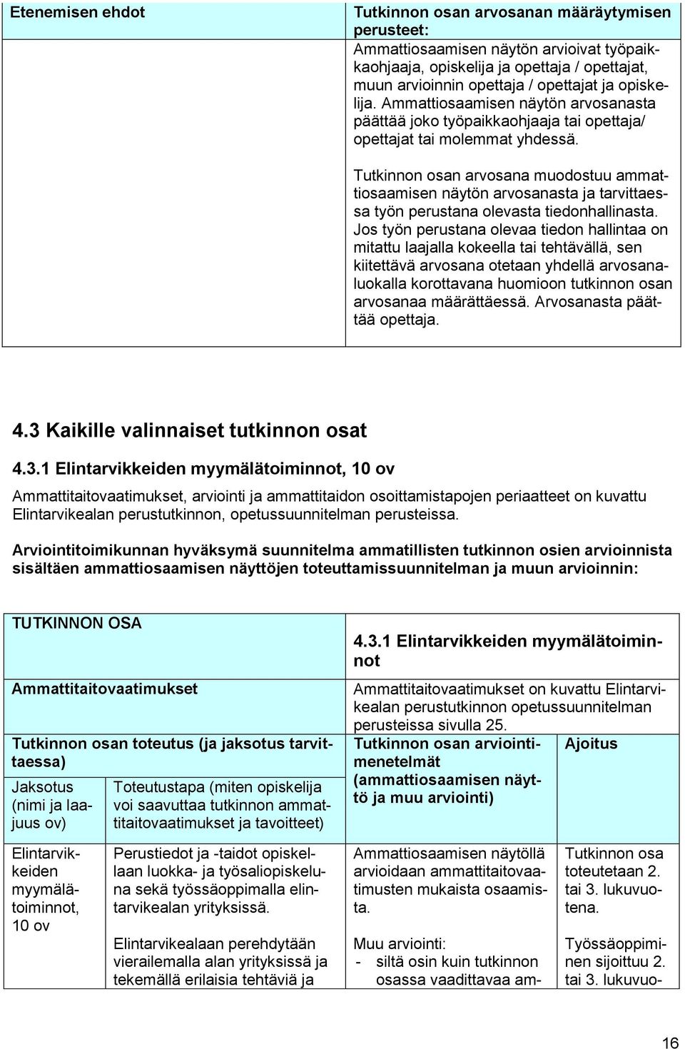 Tutkinnon osan arvosana muodostuu ammattiosaamisen näytön arvosanasta ja tarvittaessa työn perustana olevasta tiedonhallinasta.