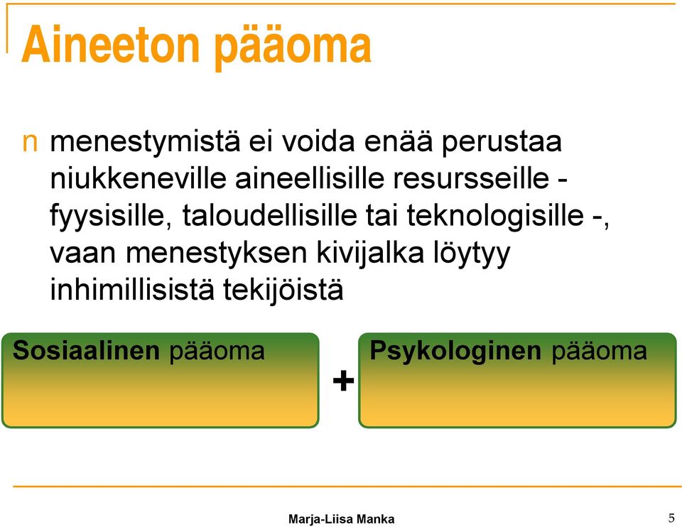 teknologisille, vaan menestyksen kivijalka löytyy inhimillisistä