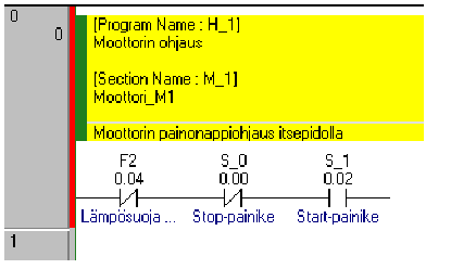 AND- ja OR-piirien luominen CX-Programmerilla Peruskäskyjä ovat LD, LD NOT, AND, AND NOT, OR, OR NOT, OUT ja OUT NOT -käskyt. Näillä toteutetaan bittiohjauksia.