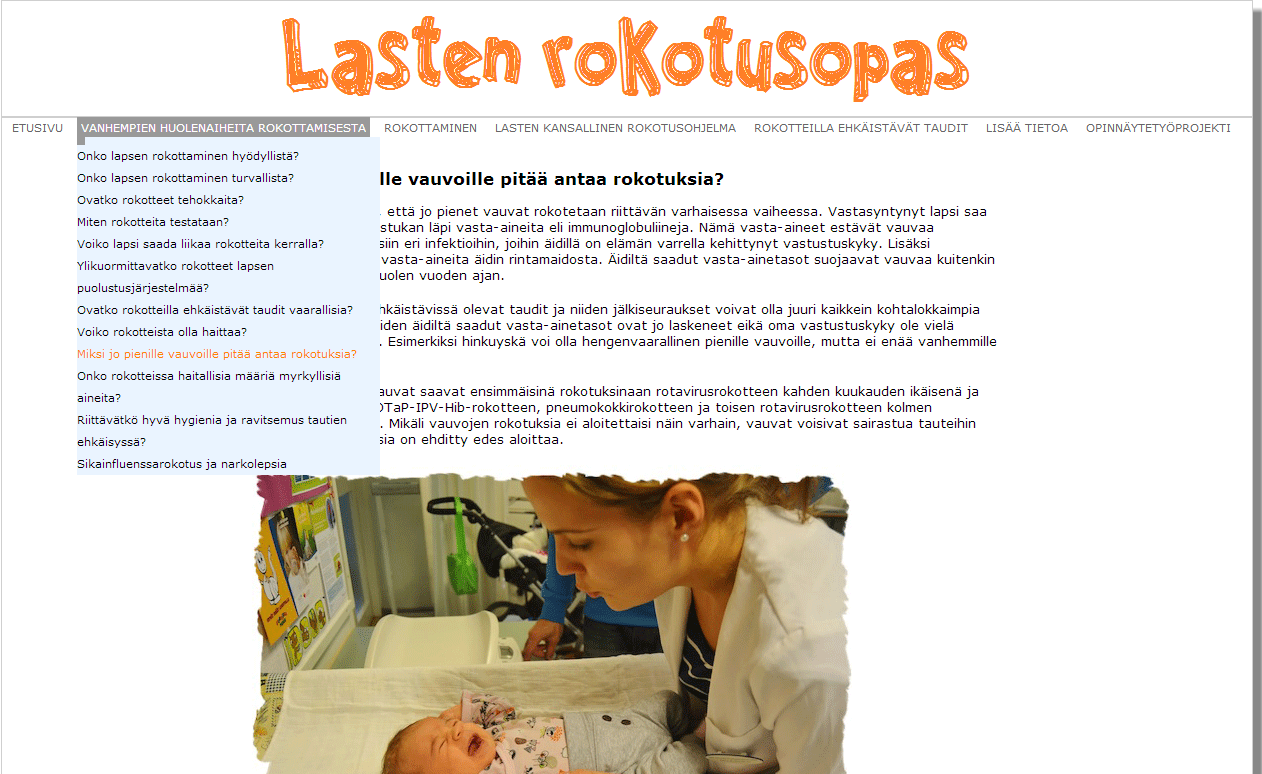 Kuvia Lasten rokotusopas