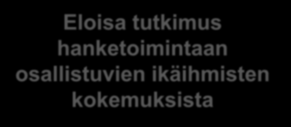 Eloisa tutkimus hanketoimintaan