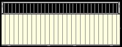RM-K 42 RM-K- 42 Väliaita Runkorakenne : teräsprofiili Koko 50x50 mm -50x30mm. Kalteri pinna 22 mm-pinna väli 65 mm. Kalteri korkeus 750 mm. Runkoliitokset sinkityillä pulteilla.