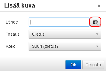2. Teksti Tämä luo tekstin sivulle jossa olet Tekstimoduulia luodessa muista otsikko. Sen voi tallentaa painamalla sinistä Tallenna painiketta.