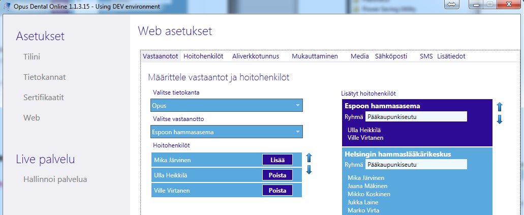 Opus Online Client Opus Online Client on ohjelmisto, joka huolehtii Opuksen ajanvarauskirjan ja Opus internet ajanvaraussivun välisestä synkronoinnista.