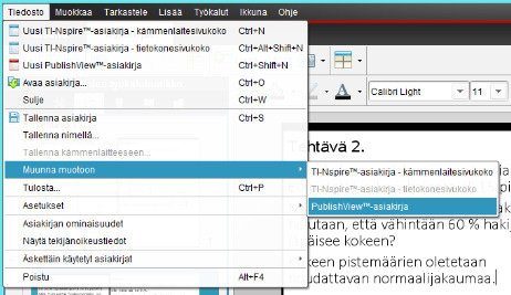 Harjoitus 2 Lisätään uusi tehtävä. Ylävalikko Lisää Tehtävä Kuva 7. Normaalijakauma Harjoitus 3 1.