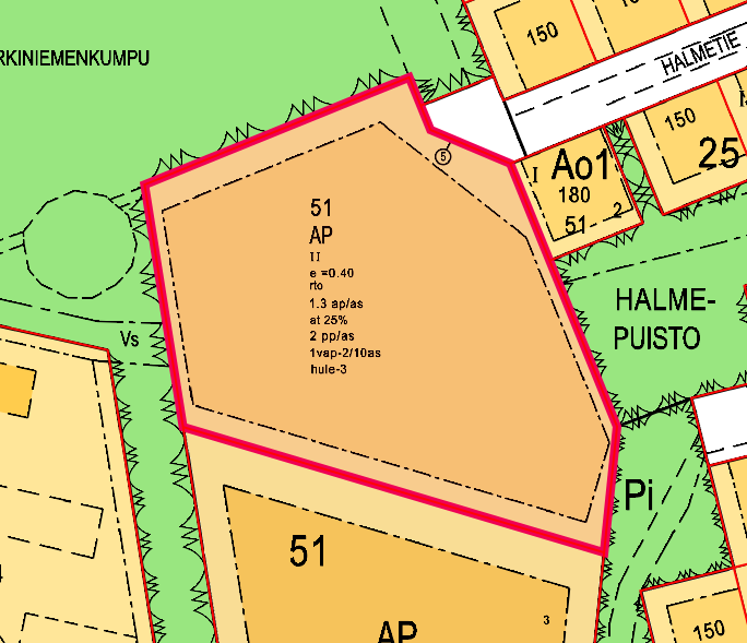 Kuopion kaupunki Pöytäkirja 13/2016 19 (52) 168 Tontin maastonmuodot ja korkeuserot tekevät sen suunnittelusta haastavan.