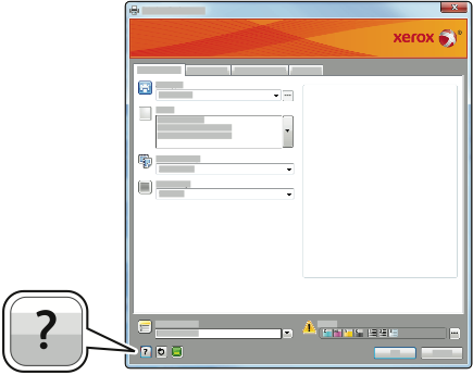 Tulostaminen Tulostusasetusten valitseminen Tulostusasetukset (tulostinajurin asetukset) määritetään kohdassa Tulostusasetukset (Windows) tai Xerox -toiminnot (Macintosh).