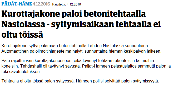 Toiminnan avainkohta toimivat