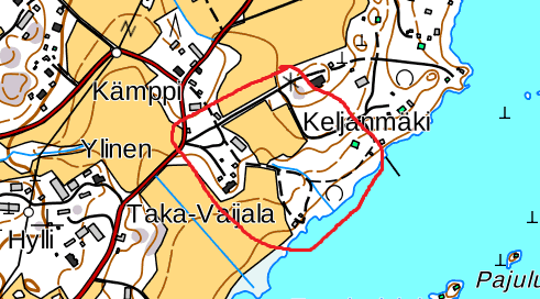Kuulialan asemakaava, kaavaselostus, liite 3: Päivitys luontoselvitykseen liito-oravien osalta 2016 2. Taka-Vaijalan asemakaava Taka-Vaijalan kohde sijaitsee niin ikään Pälkäneveden äärellä.