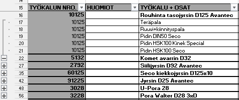 18 välttämättä aina sama kuin työkalun toimittaja.