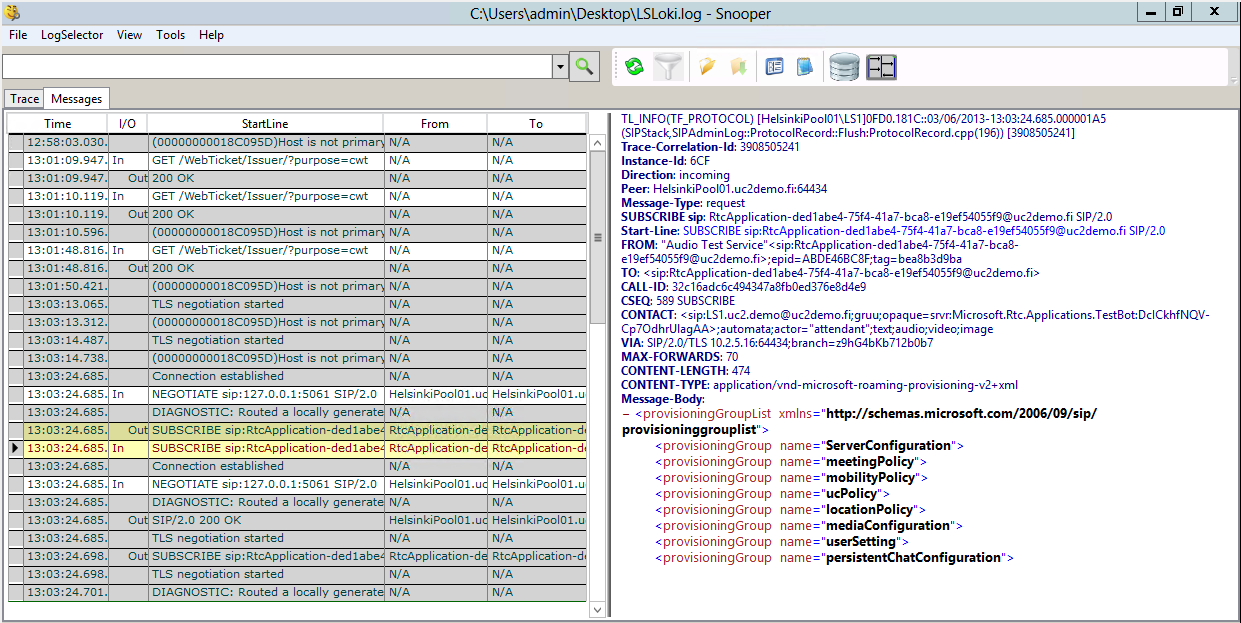 Käytettävät työkalut 5 Monitoring Server -rooli Snooper Microsoft Lync Server 2013 Resource Kit Tools http://www.microsoft.com/enus/download/details.aspx?