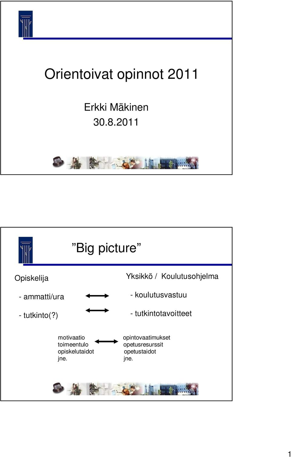 ) Yksikkö / Koulutusohjelma - koulutusvastuu -