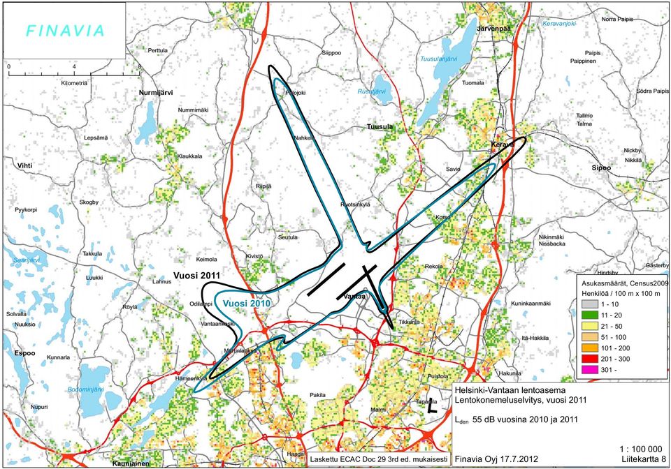 Bodominjärvi Röylä Lahnus Keimola Vuosi 2011 Odilampi Hämeenkylä Vantaankoski Kivistö Vuosi 2010 Martinlaakso Pakila Vantaa Malmi Tikkurila Rekola Puistola Tapanila Rajakylä Kuninkaanmäki Hakunila