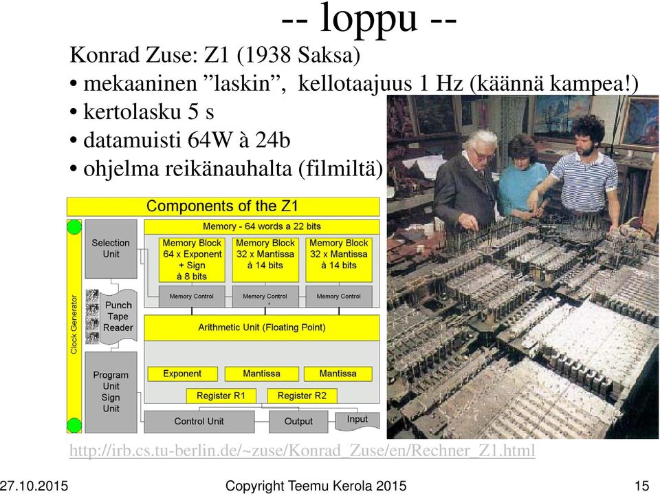 ) kertolasku 5 s datamuisti ti 64W à 24b ohjelma