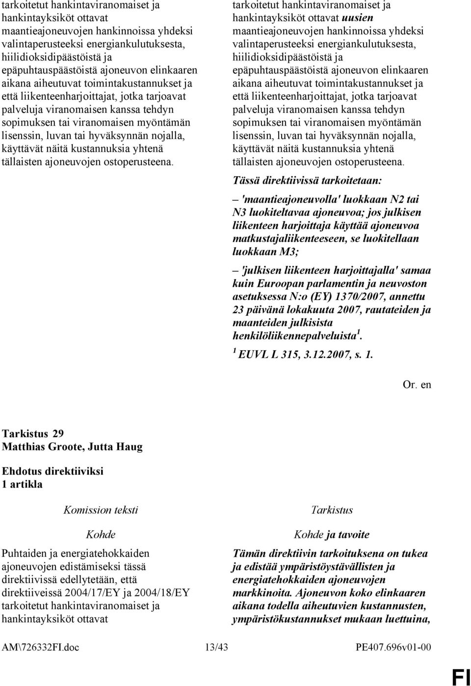 tällaisten ajoneuvojen ostoperusteena.